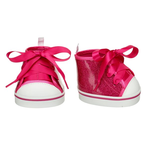 BUILD-A-BEAR Footwear fuschia sparkle hitops