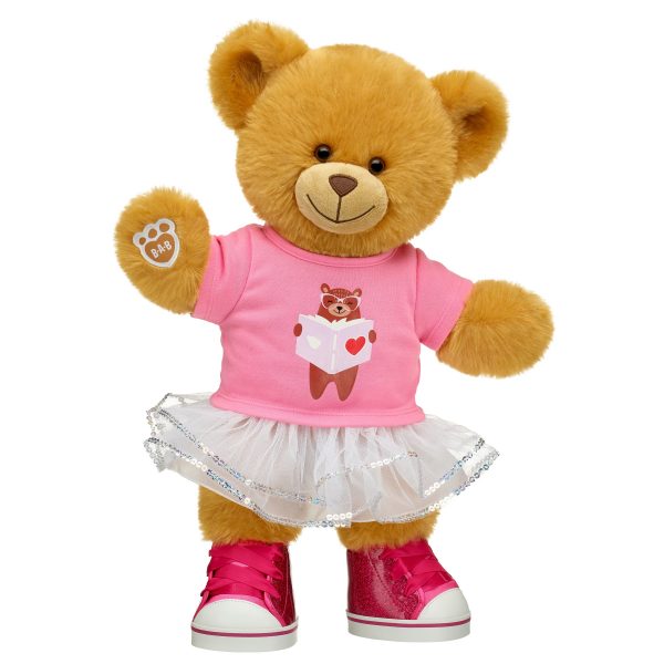 BUILD-A-BEAR Footwear fuschia sparkle hitops - Image 2