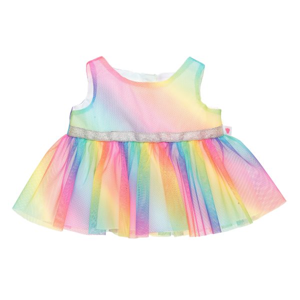 BUILD-A-BEAR RAINBOW ombre klänning