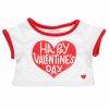 BUILD-A-BEAR Kläder T-shirt med texten Happy Valentine´s Day