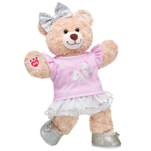 BUILD-A-BEAR glittriga bågskor i silver - Bild 2