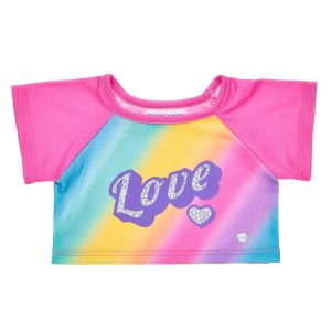 BUILD-A-BEAR RAINBOW T-tröja Love