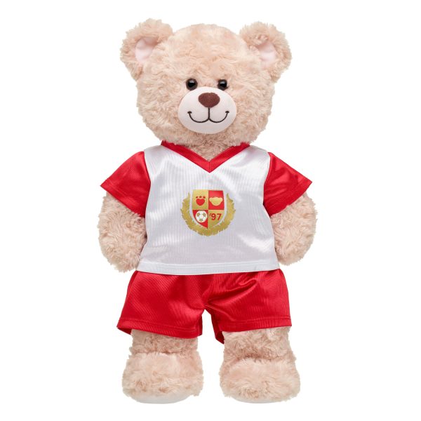 BUILD-A-BEAR SOCCER fotbollskit röd/vit - Bild 2