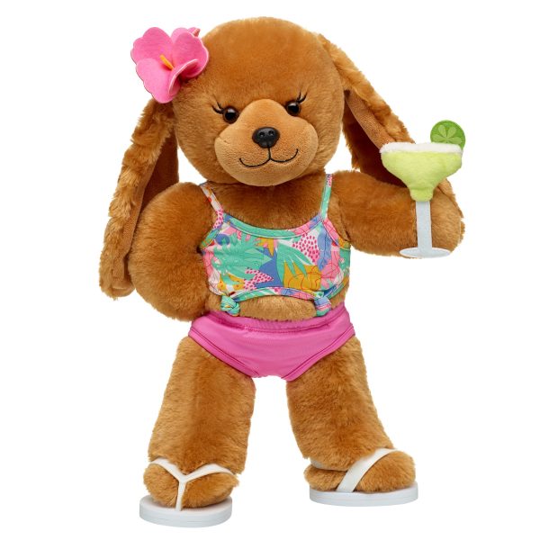 BUILD-A-BEAR Kläder badkläder med blommönster - Bild 2