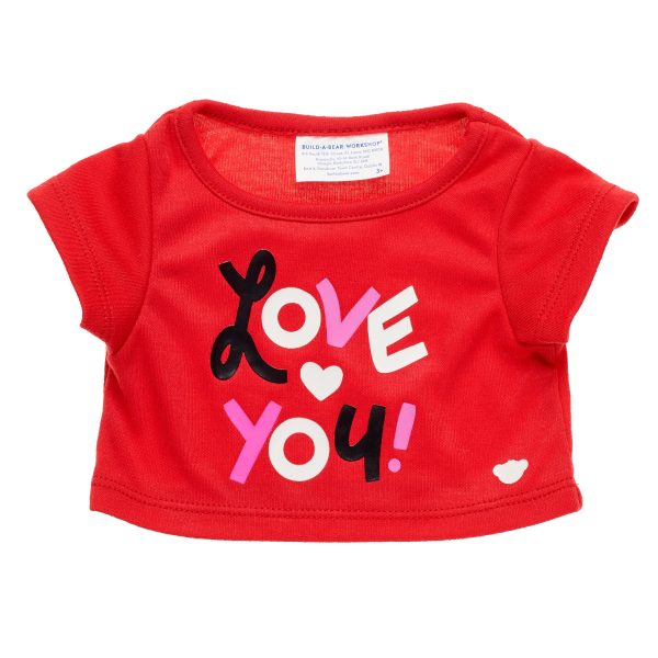 BUILD-A-BEAR Kläder T-shirt med texten Love You