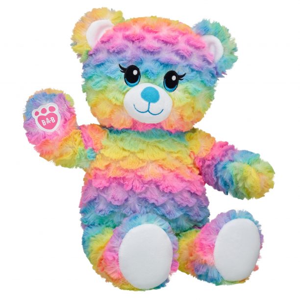 BUILD-A-BEAR RAINBOW gosedjur björn 40 cm