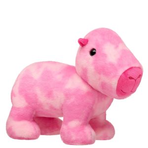 BUILD-A-BEAR Plyschleksak rosa färgglad kapybara 28 cm