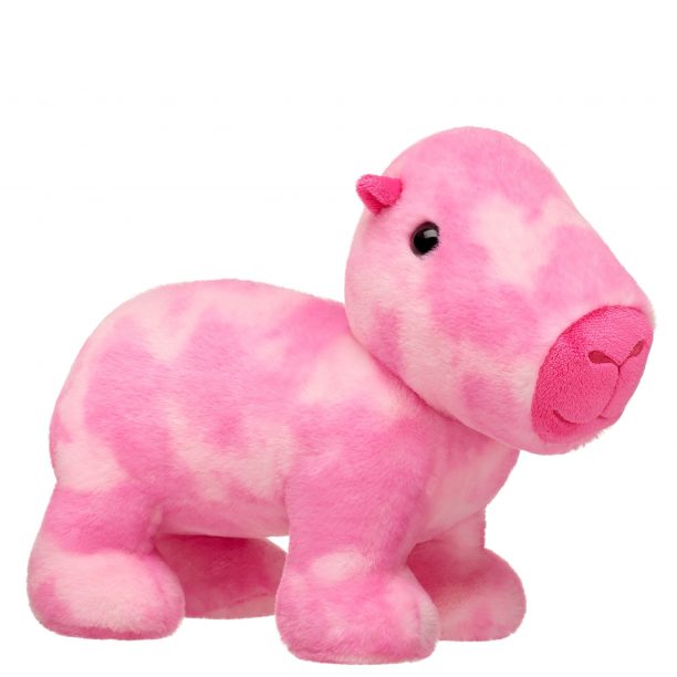 BUILD-A-BEAR Plyschleksak rosa färgglad kapybara 28 cm