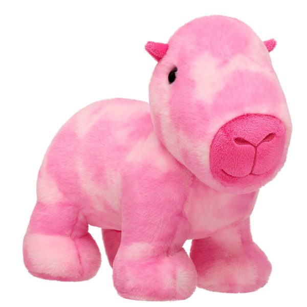 BUILD-A-BEAR Plyschleksak rosa färgglad kapybara 28 cm - Bild 3