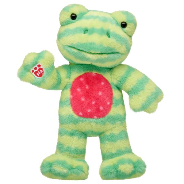 BUILD-A-BEAR Plyschleksak groda i vattenmelonsfärger 40 cm - Bild 2