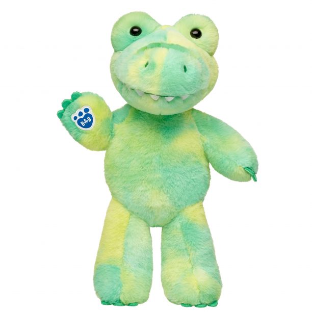 BUILD-A-BEAR Plyschleksak färgglad grön alligator