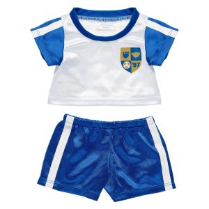 BUILD-A-BEAR blåvit fotbollsdräkt