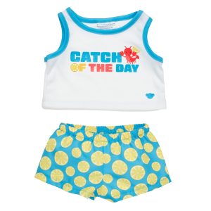 BUILD-A-BEAR "Catch of the Day" topp och shorts