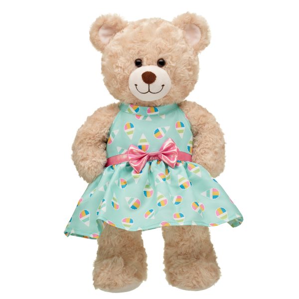 BUILD-A-BEAR klänning med snökonmönster och halterneck - Bild 2