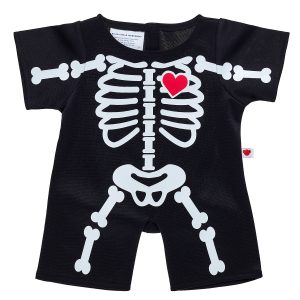 BUILD-A-BEAR Clothes black skeleton suit