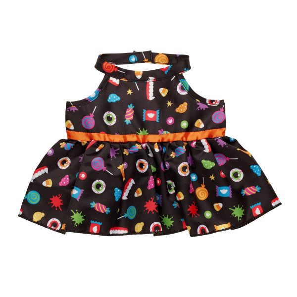 BUILD-A-BEAR klädset klänning med Halloweengodis