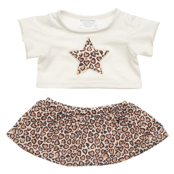 BUILD-A-BEAR Clothes leopard skirt set