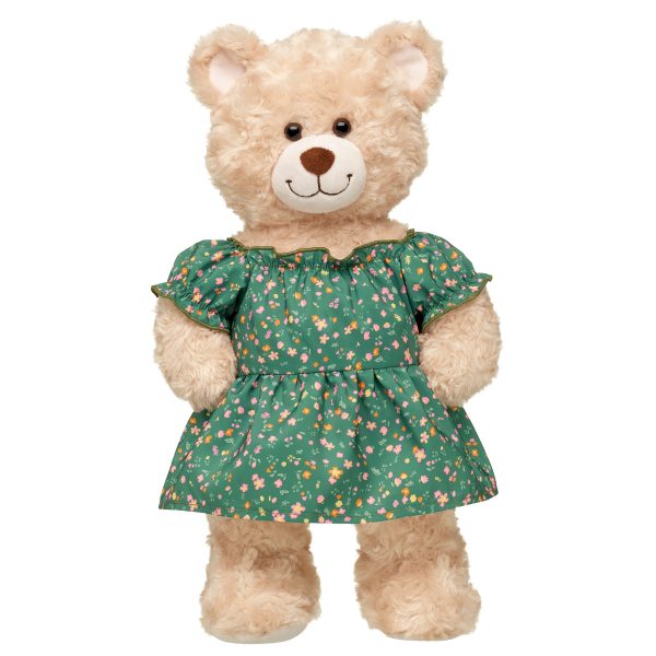 BUILD-A-BEAR Clothes green floral dress - Image 2