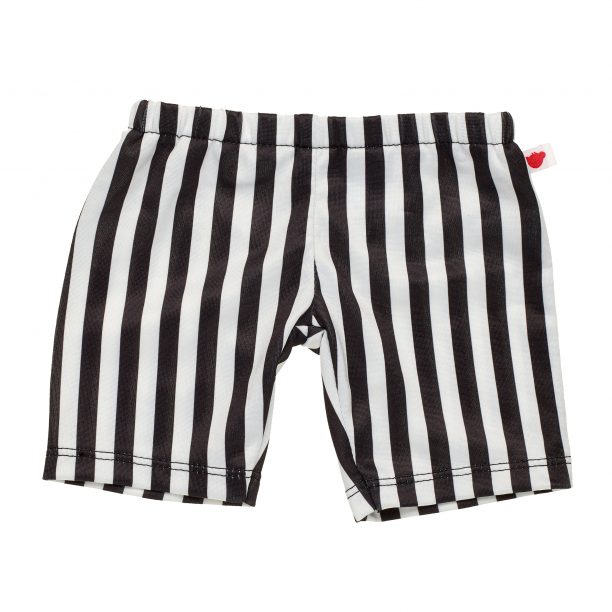 BUILD-A-BEAR Clothes black and white stripe pant