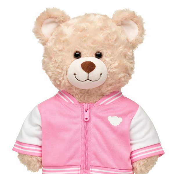 BUILD-A-BEAR Clothes pink varisty jacket - Image 2
