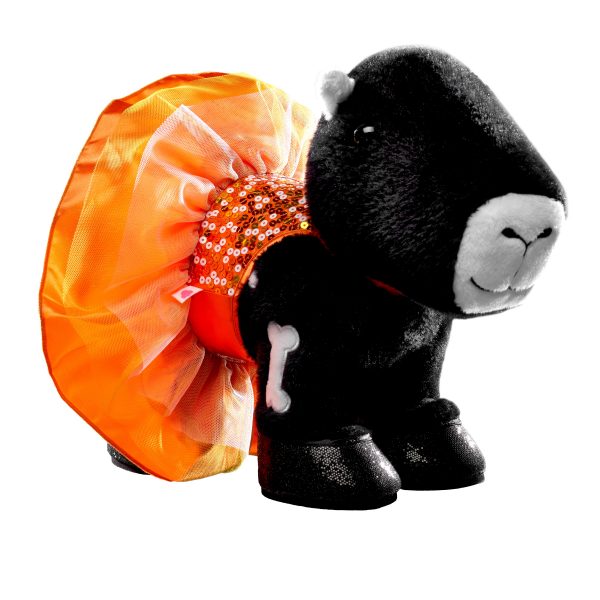 BUILD-A-BEAR Clothes orange sequin tiered dress - Image 3