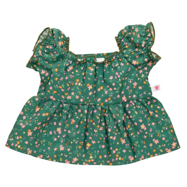 BUILD-A-BEAR Clothes green floral dress