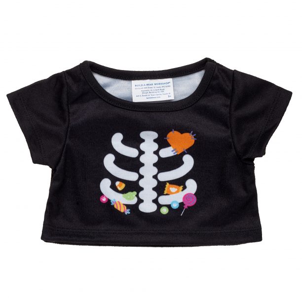 BUILD-A-BEAR Clothes skeleton candy T-shirt