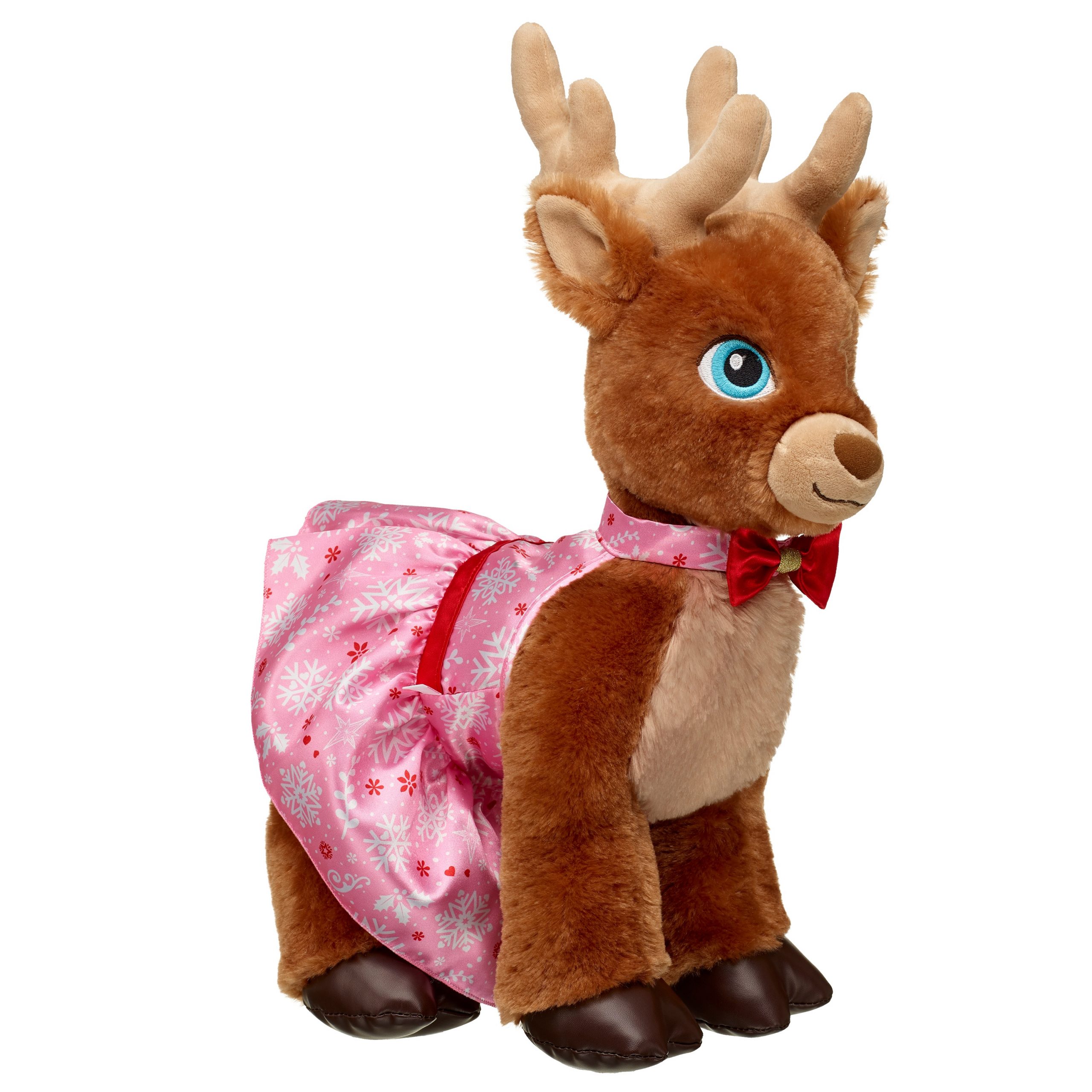 BUILD-A-BEAR Kläder rosa halterneckklänning med snöflingor - Bild 2