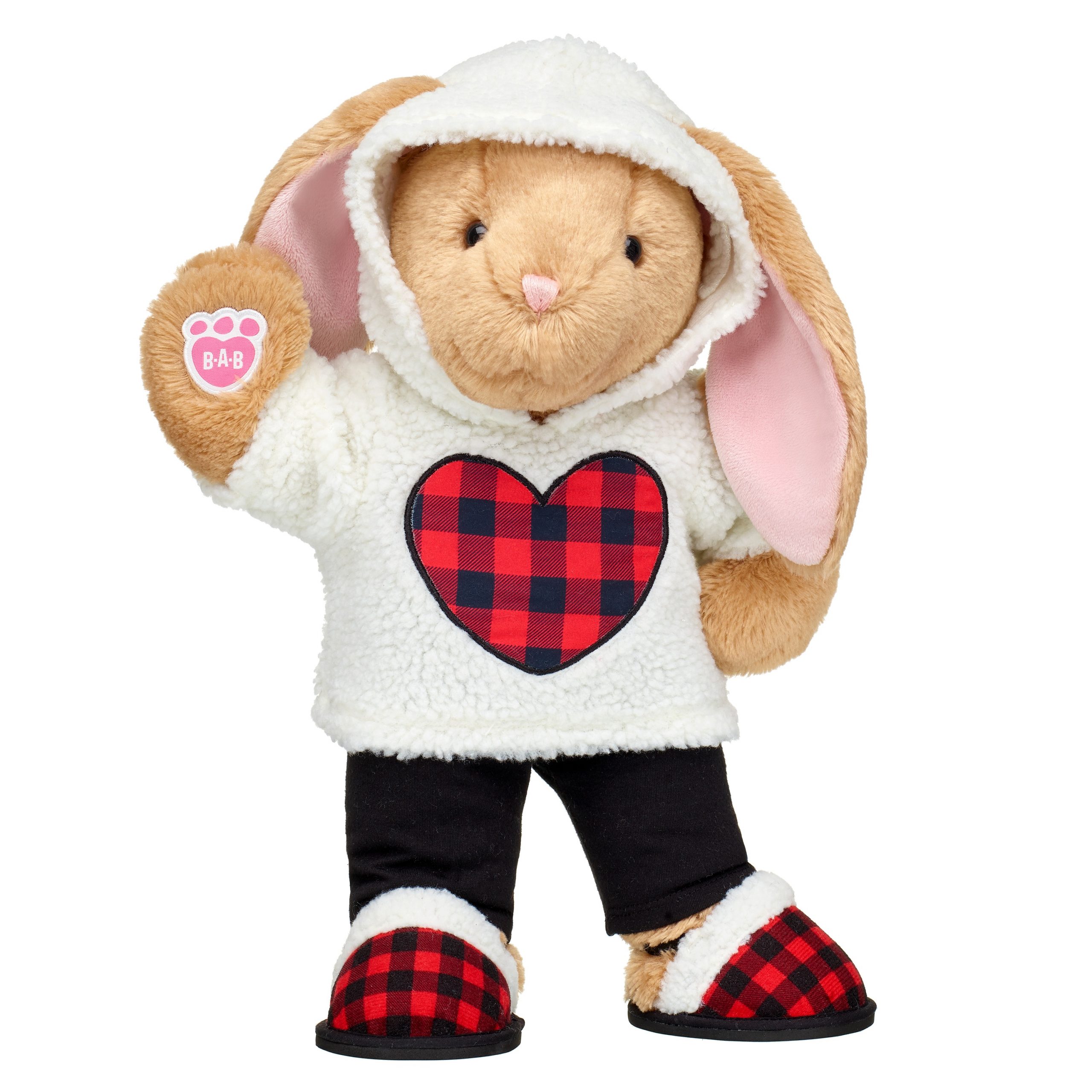 BUILD-A-BEAR Footwear Red plaid slippers - Image 2