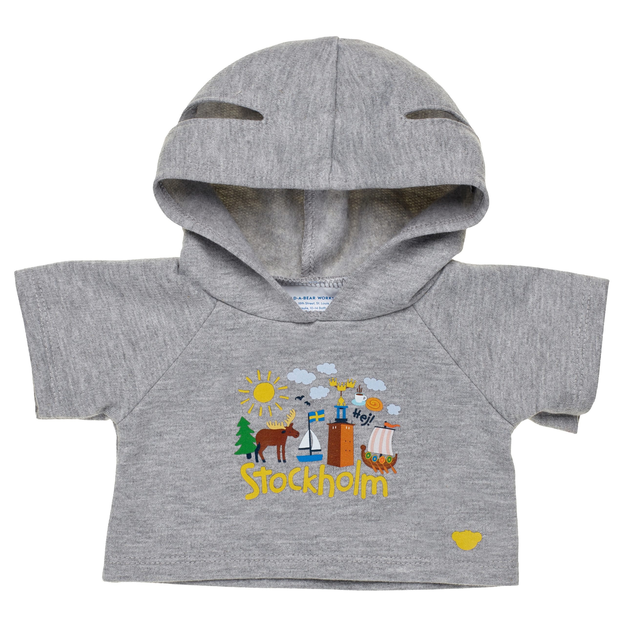 BUILD-A-BEAR Heather Gray Stockholm Hoodie