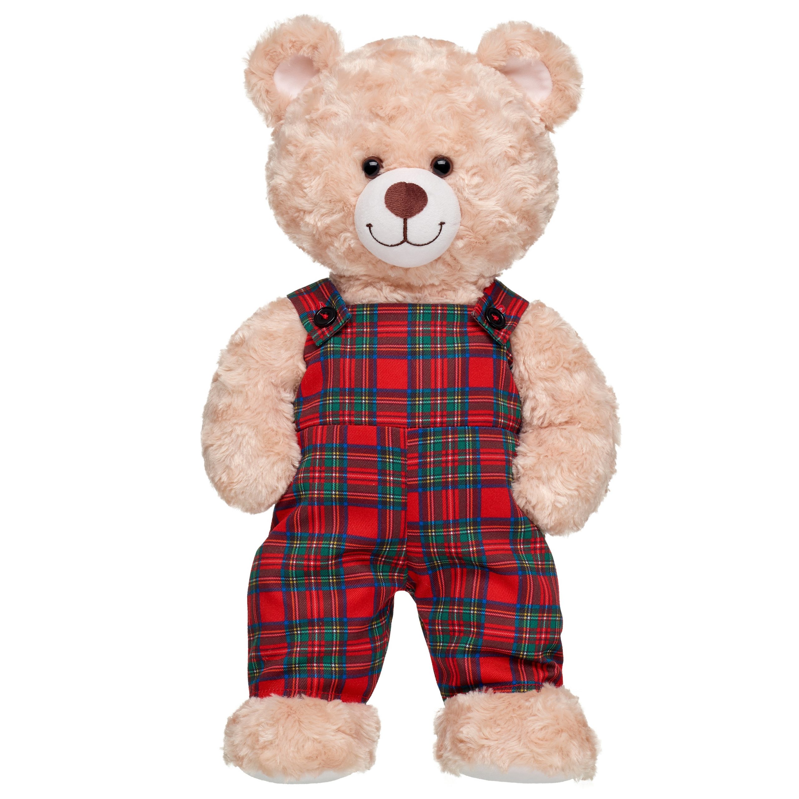 BUILD-A-BEAR Clothes holiday tartan overalls - Image 2