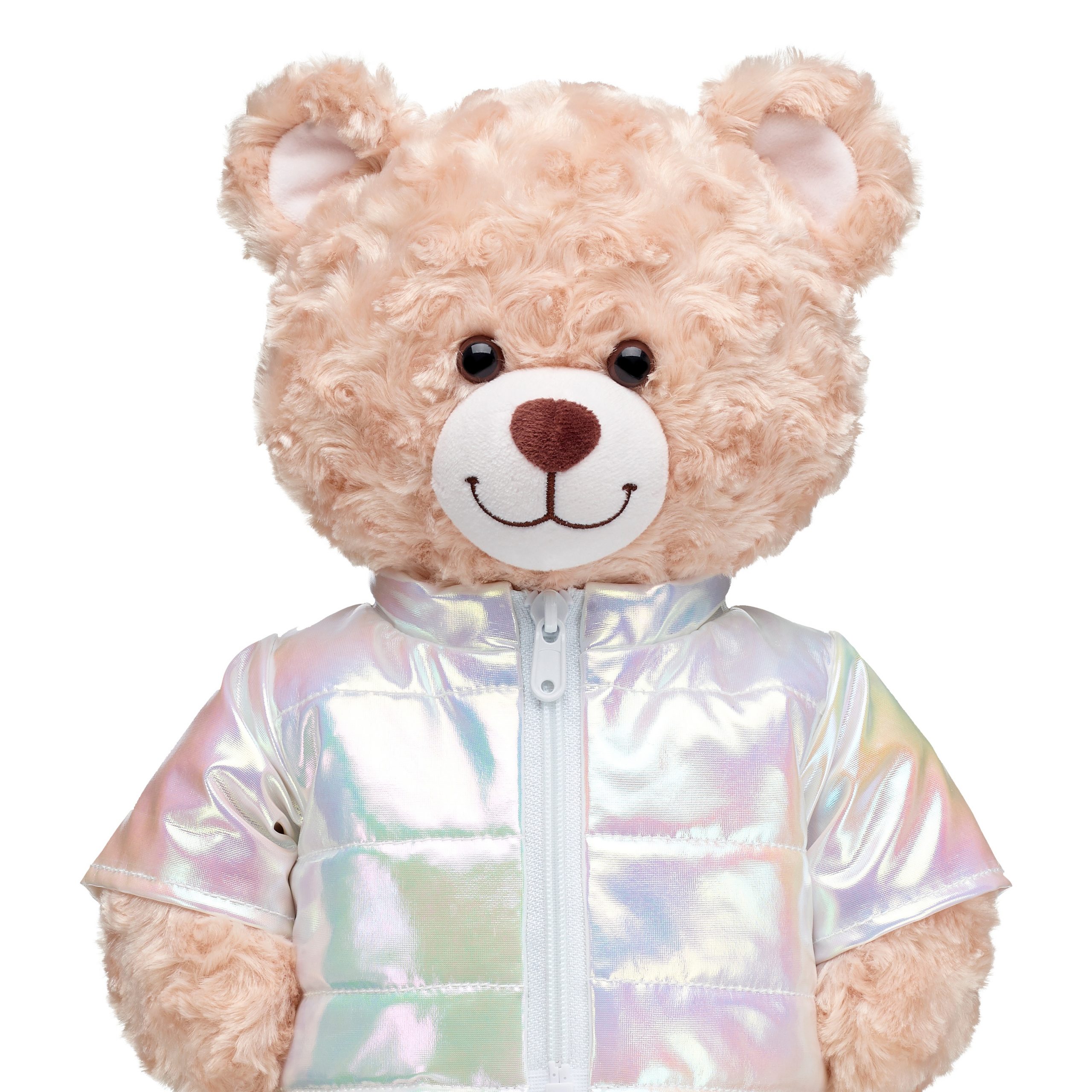 BUILD-A-BEAR klädset pärlemorsfärgad puffjacka - Bild 2