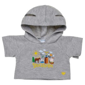 BUILD-A-BEAR ljunggrå Stockholm Hoodie