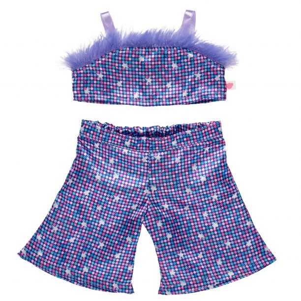 BUILD-A-BEAR klädset Honey Girls overall med päls