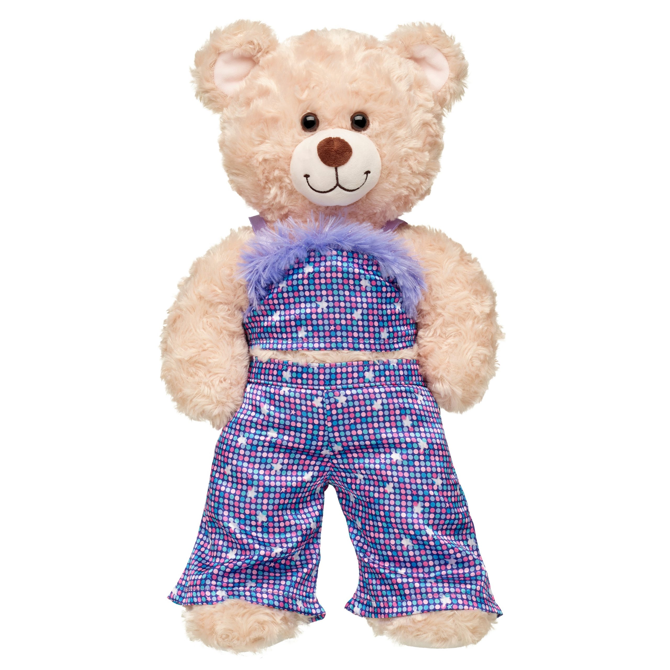 BUILD-A-BEAR klädset Honey Girls overall med päls - Bild 2