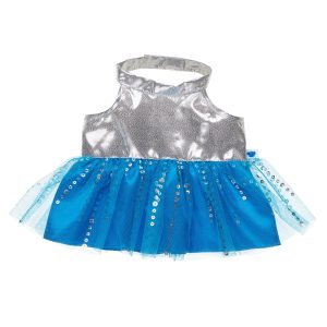 BUILD-A-BEAR Kläder silver-blå klänning