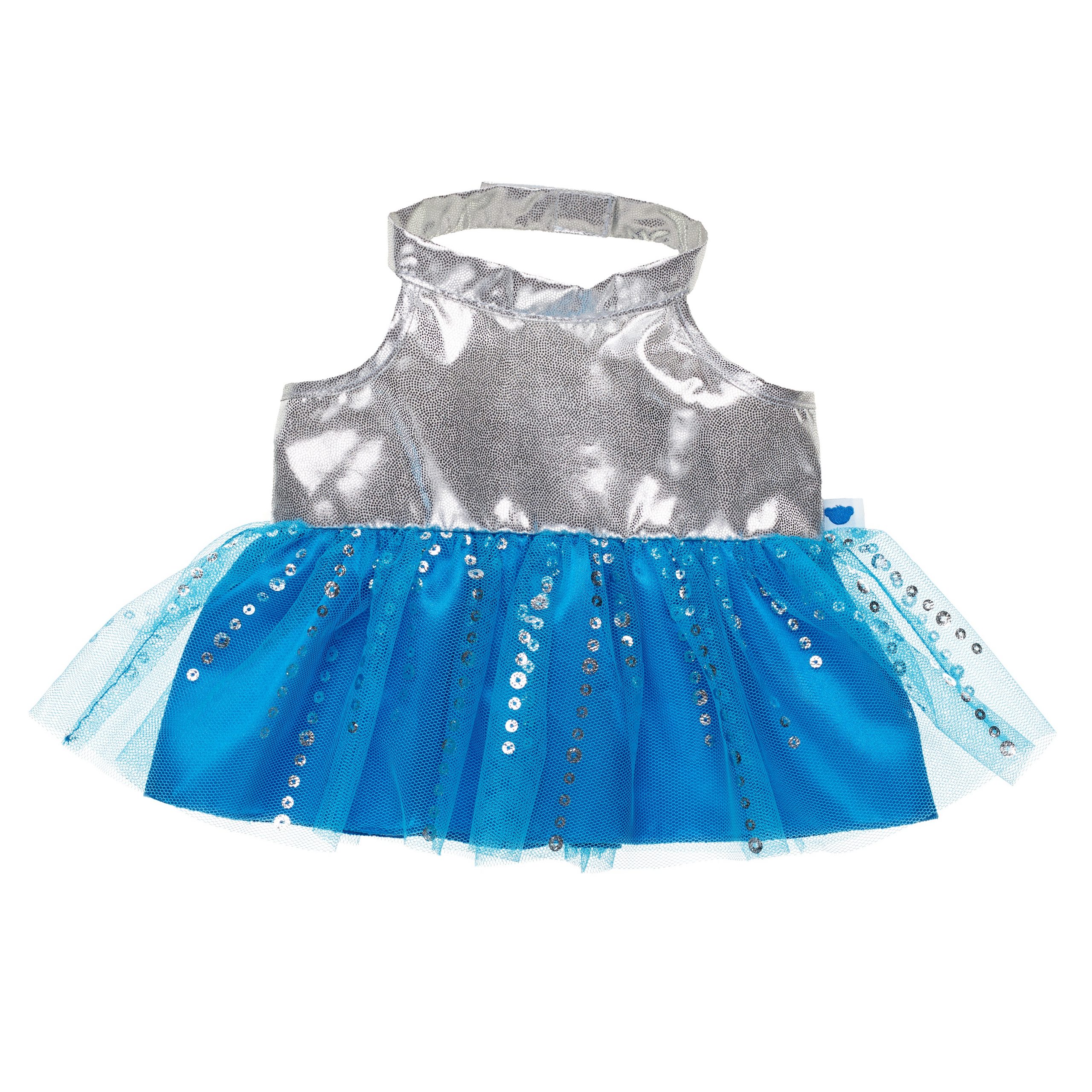 BUILD-A-BEAR Clothes silver and blue dress