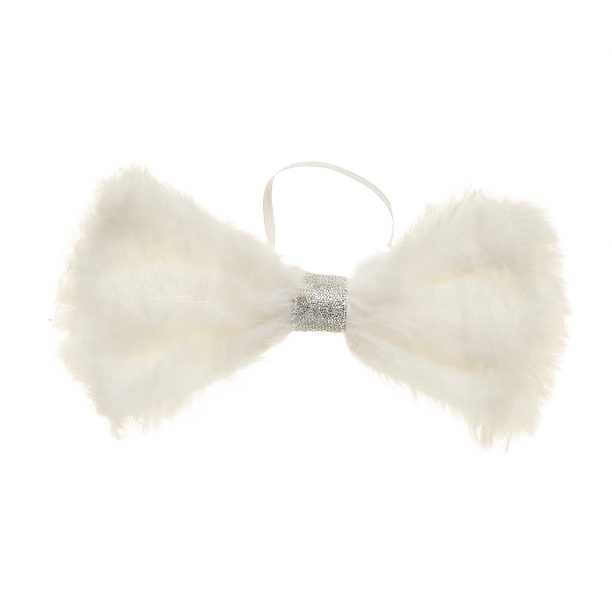 BUILD-A-BEAR tillbehör vit pälsrosett II