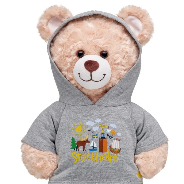 BUILD-A-BEAR Heather Gray Stockholm Hoodie - Image 2