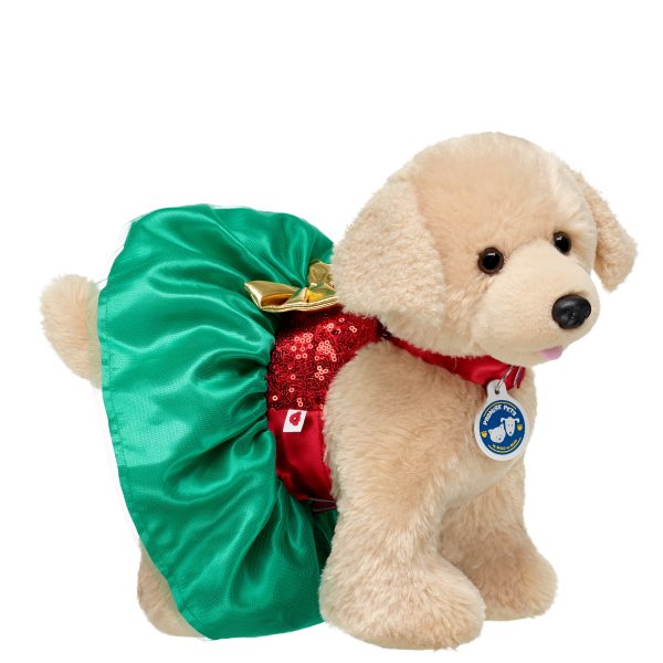 BUILD-A-BEAR klädset Merry Mission röd-grön klänning - Bild 2