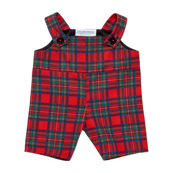 BUILD-A-BEAR klädset festlig rutig overall