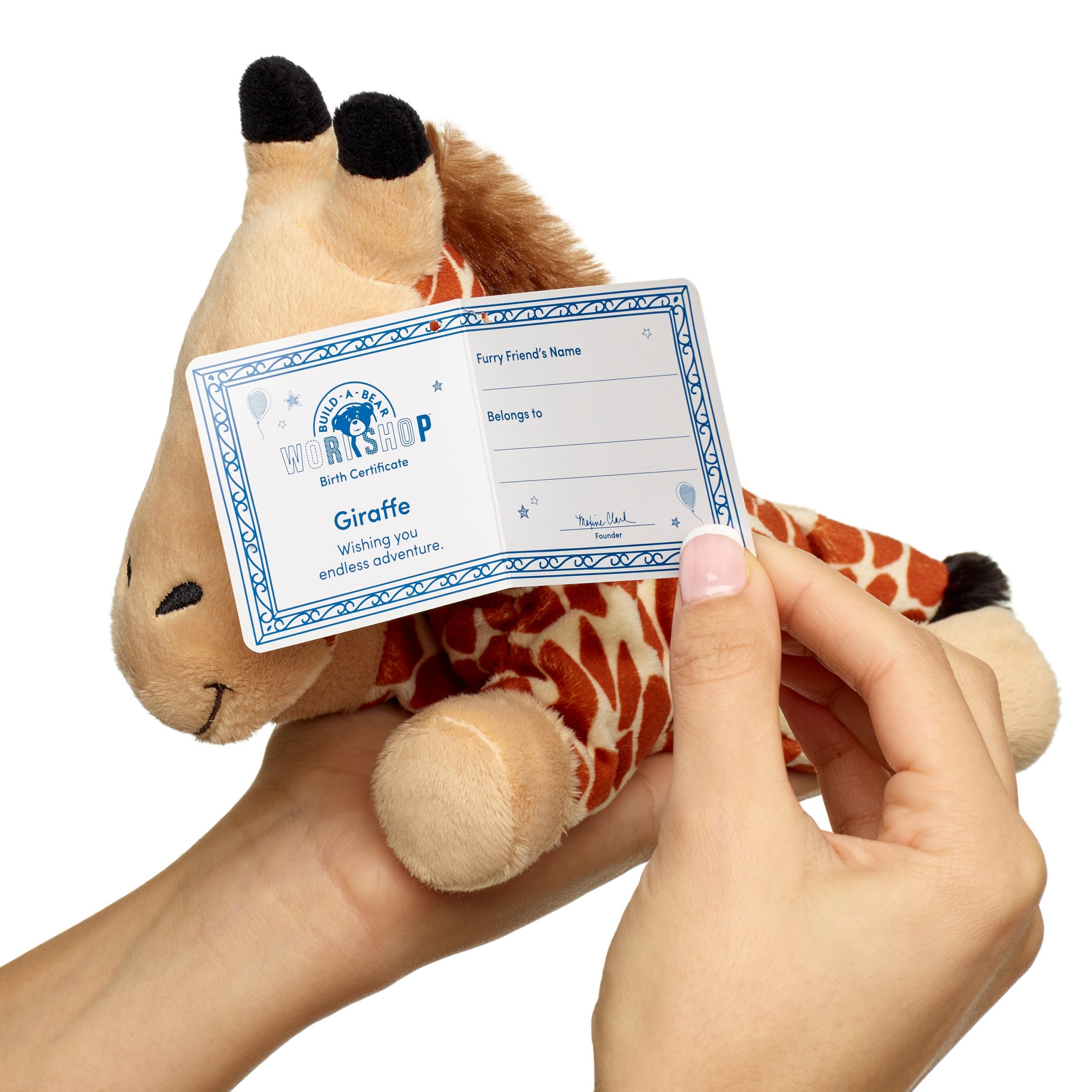 BUILD-A-BEAR Mini Beans® gosedjur giraff 18 cm - Bild 2