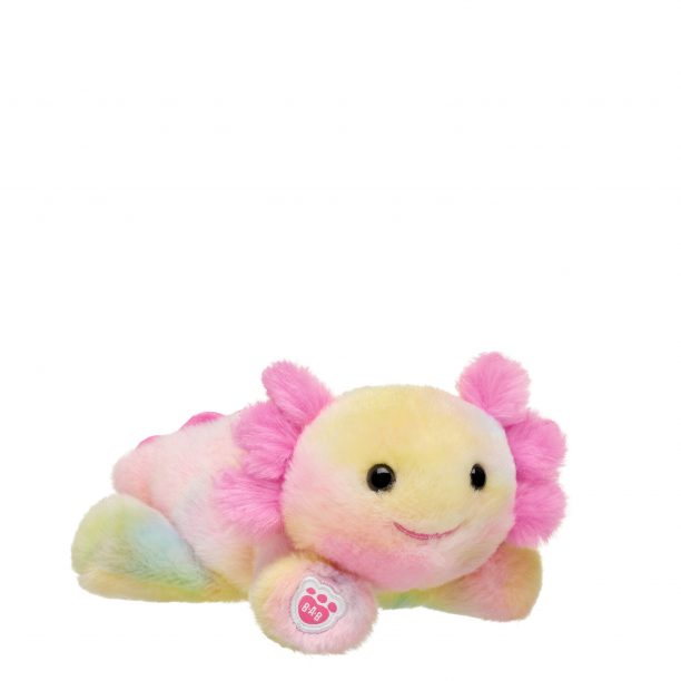BUILD-A-BEAR Mini Beans® plush toy tiedye axolotl plush