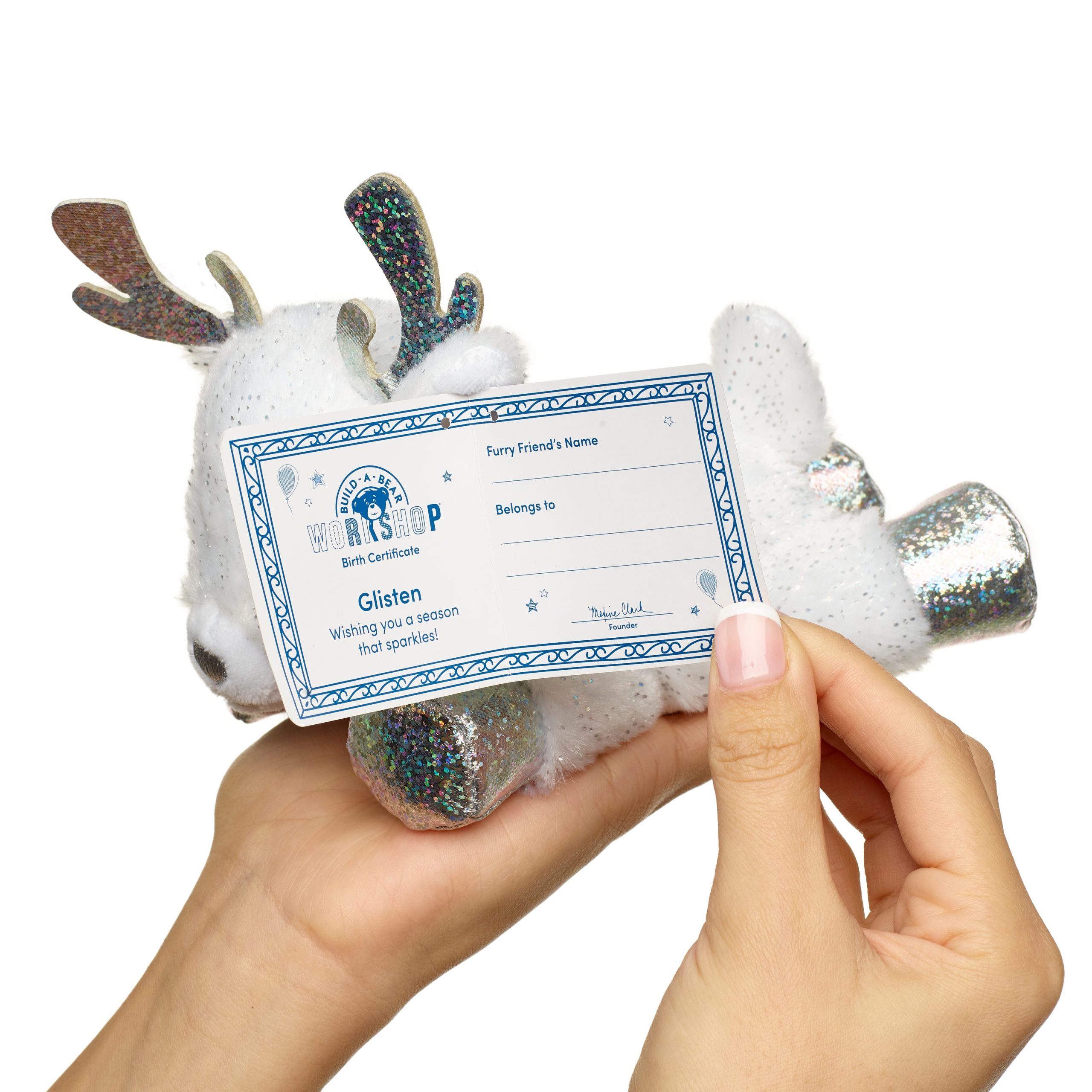 BUILD-A-BEAR Mini Beans® gosedjur Merry Mission glittrande 18 cm - Bild 2