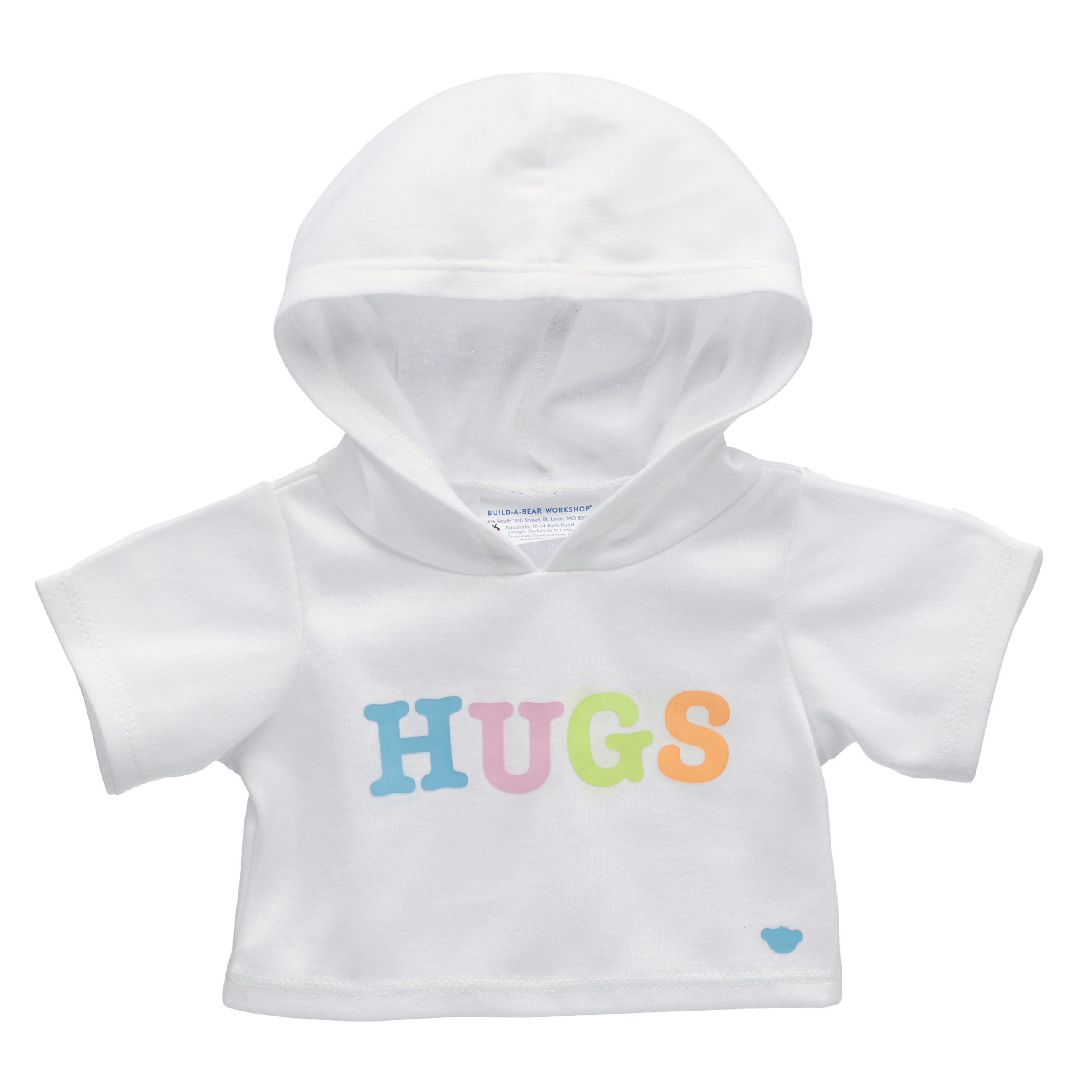 BUILD-A-BEAR kläder pastellfärgad hoodie "hugs"